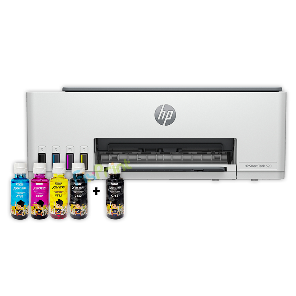 BUNDLING Printer HP Smart Tank 520 All-in-One (Print, Scan, Copy) Borderless [1F3W2A] New With Premium Xantri Ink